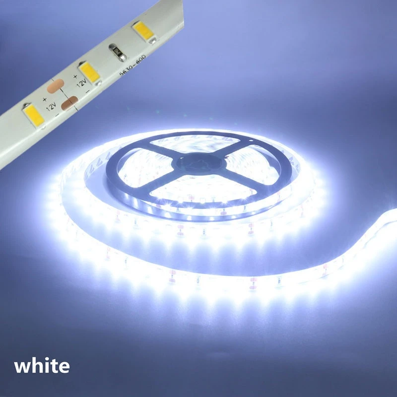 

100M Led Strip Light 5630 5730 Waterproof IP65 12V Warm 3000K 6500K Cold White Nature White 4000K Red Green Blue Flexible Tape