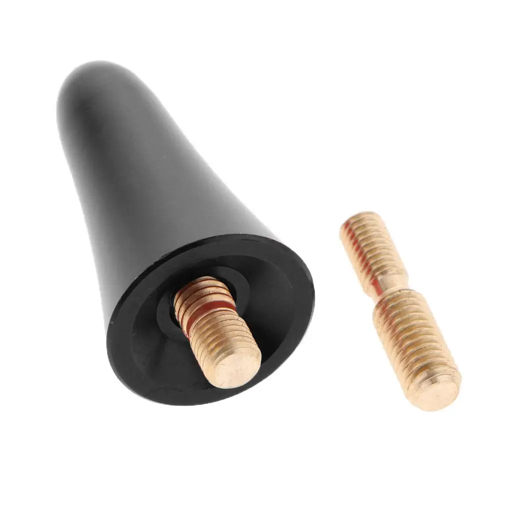 

2x 2.3cm Aluminum Car Short Stubby Mast Radio Antenna W/ 2 Styles Screws