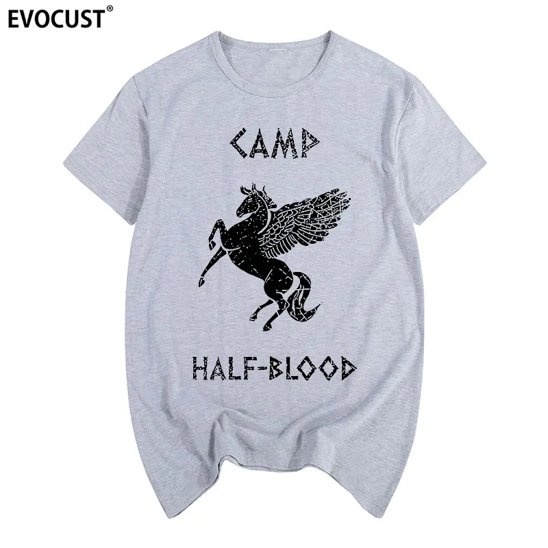 Летняя футболка Percy Jackson Camp Half Blood забавная летняя с длинным островом хлопковая