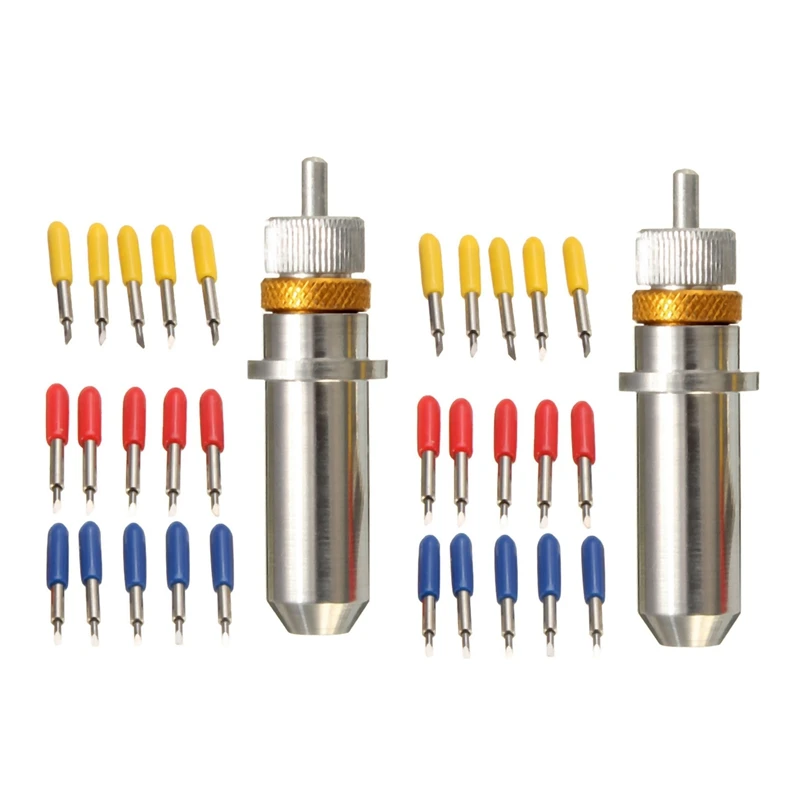 

30 PCS 30/45/60 Degree Vinyl Cutter Carbide Blades with Blade Holder Blade Housing