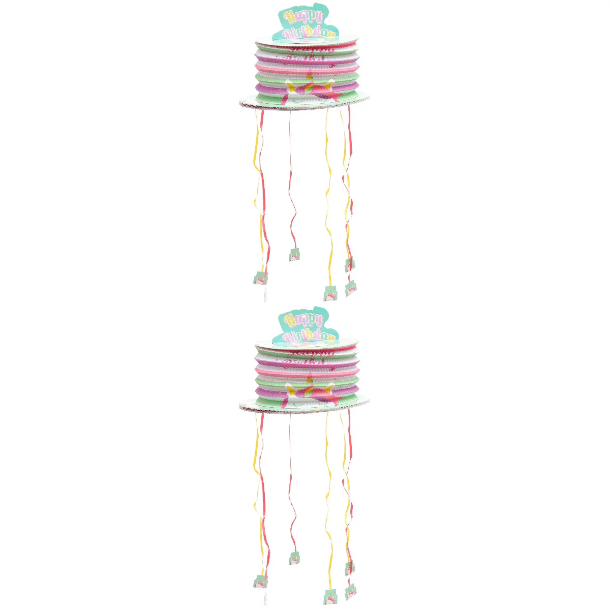 

2pcs String Pinata Lantern Pinata Decorative Kids Birthday Party Festive Party Game Prop