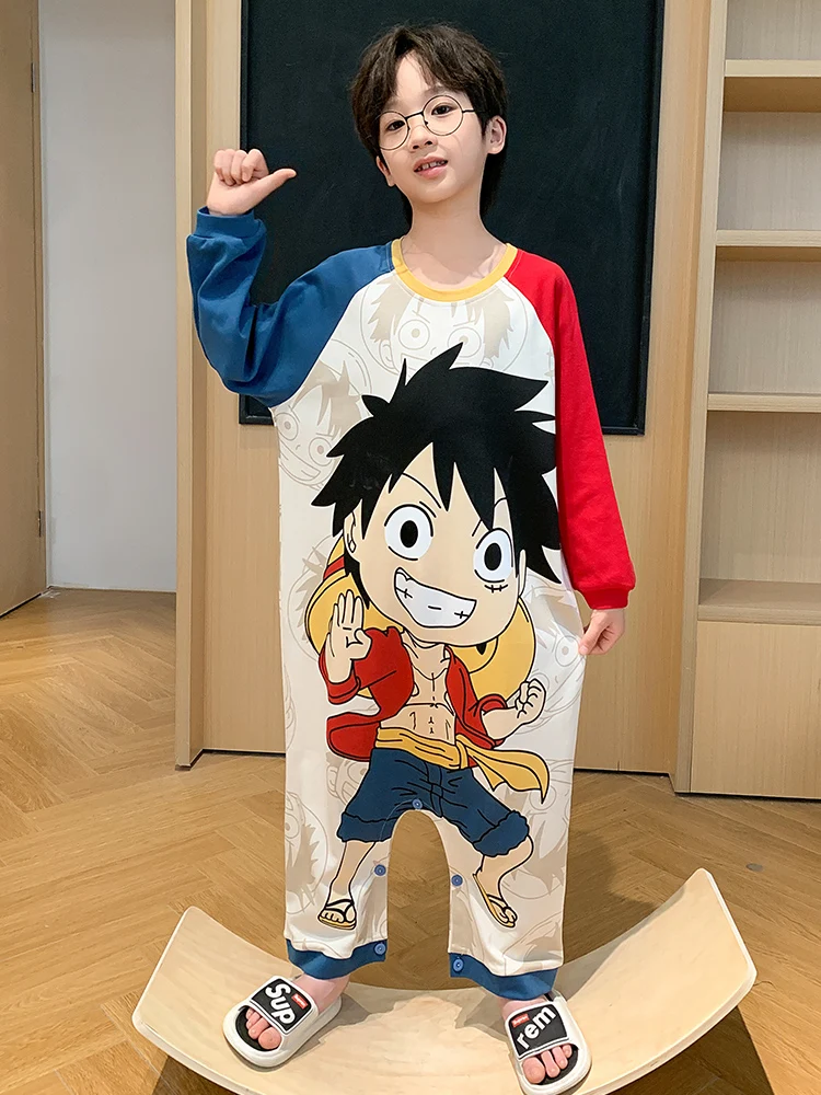 Новые цельные пижамы детские хлопковые с длинными рукавами и рисунком Джерри для