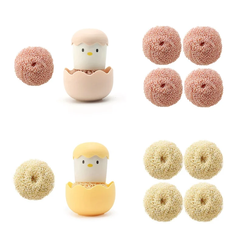 

Силиконовая щетка для мытья кухни, милая щетка для мытья посуды, губка для сковороды, скраб-прокладки, варочная панель, мяч для обеззаражива...