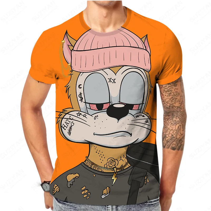 

Animal Tiger Y2K Clothes Men 3 D T Shirt For Men Personalized Basketball T-Shirt Anime Tshirt Men'S Shirt Kit