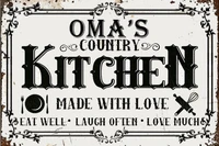 omas country kitchen 10x7 5 inch aluminum wood sign proudly made in ontario canada
