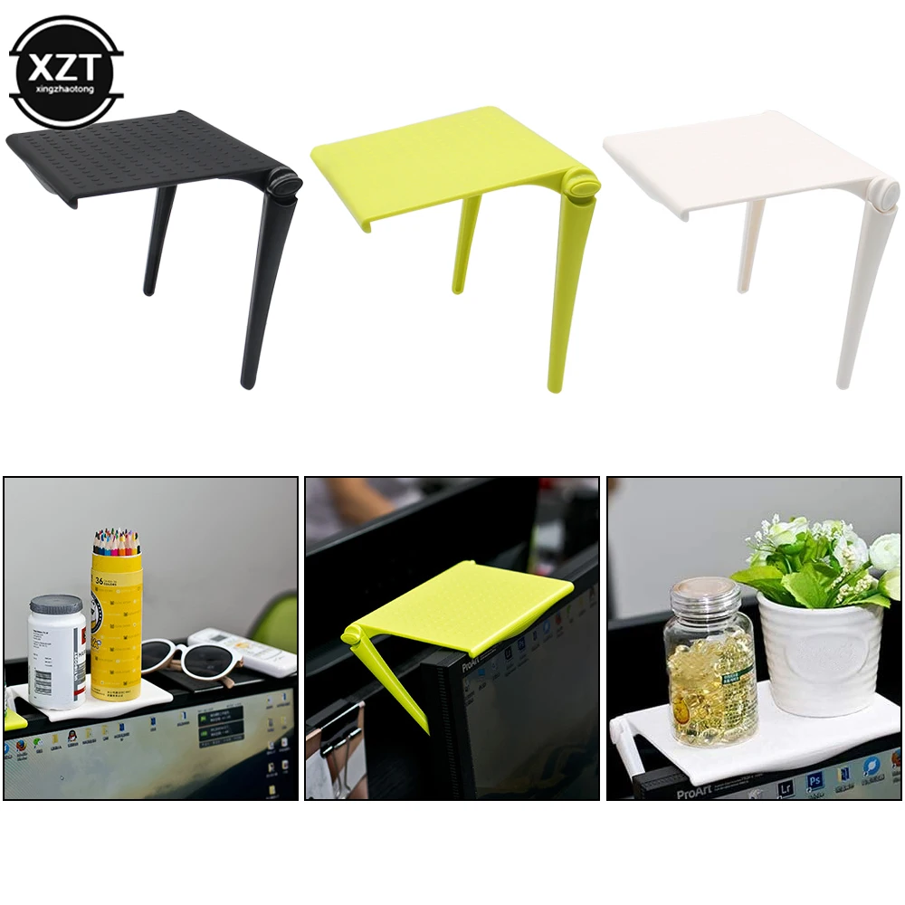 

1 шт. органайзер для ТВ монитора, стойка для экрана, Верхняя Полка для хранения, кронштейн, практичный многофункциональный держатель для дома, компьютера, офиса