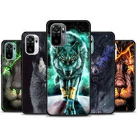 wolf lion animal phone case for redmi 10 9 9a 9c 9i k20 k30 k40 plus note 10 11 pro soft case silicone