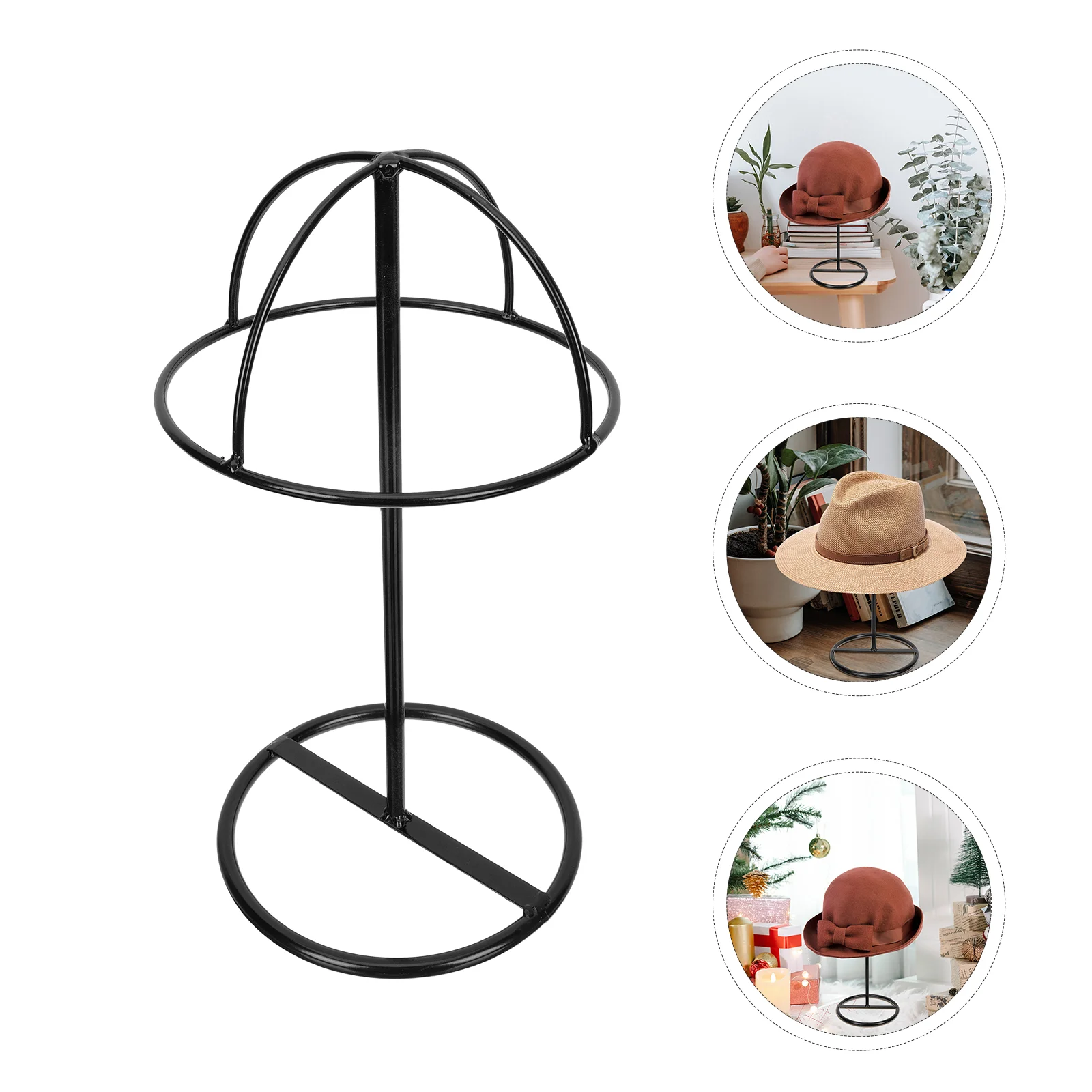

Hat Stand Rack Display Holdercap Metal Baseball Tabledesk Black Storage Shop Wire Caps Tabletop Cowboy Headwear Hats