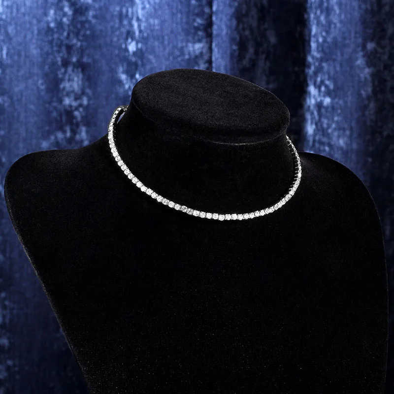 Женское Ожерелье с кристаллами в виде бриллианта 1 ряда женское свадебное