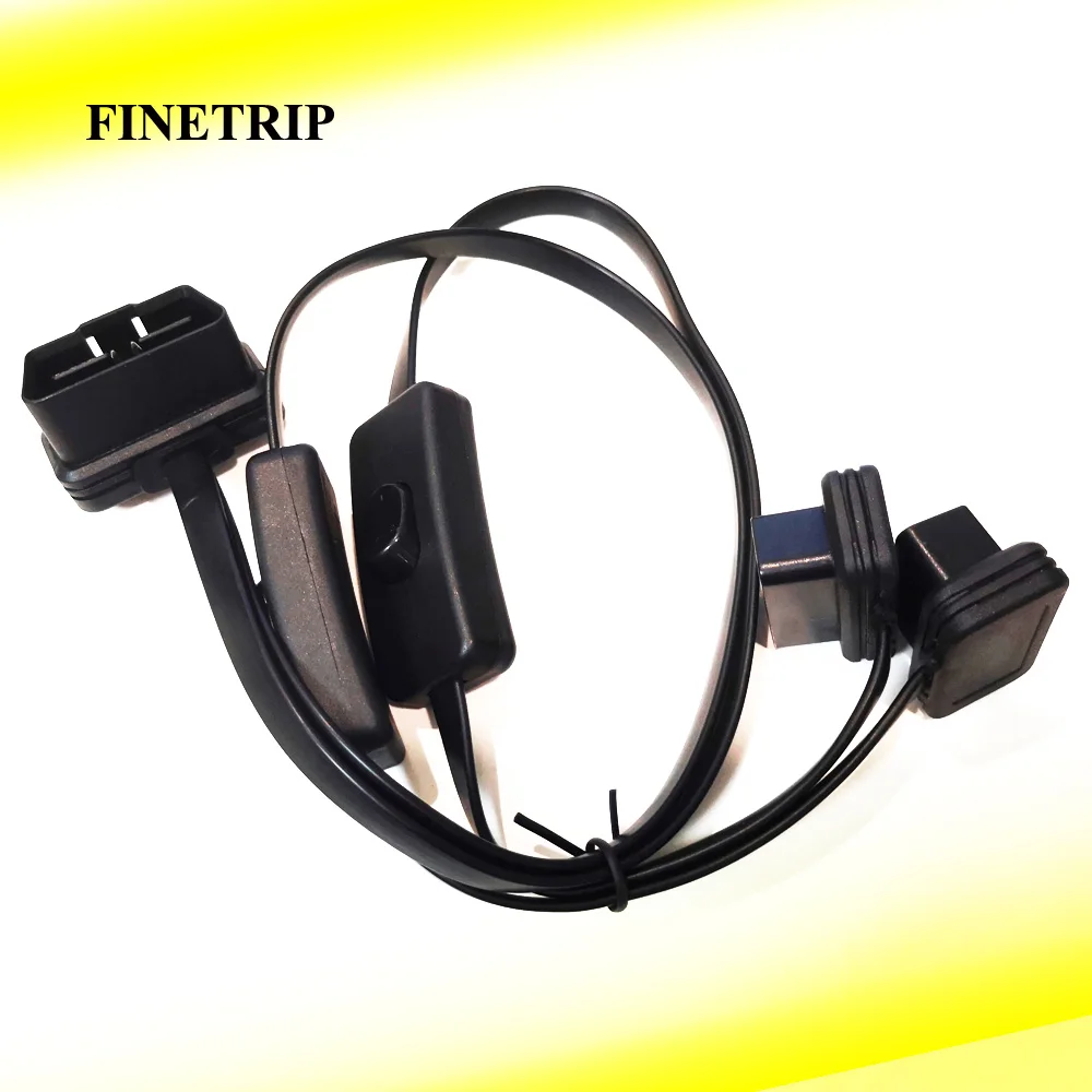 Разветвитель FINETRIP OBD 2, удлинитель от 1 до 2 с переключателем и кабелем Y, с двумя портами и гнездом для ELM327, автоматический диагностический сканер кен кизи над кукушкиным гнездом