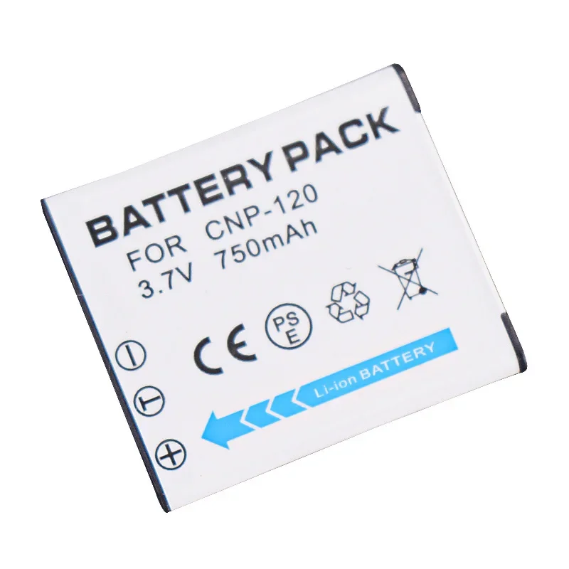 750mAH 3.7V CNP-120 Battery for Casio CNP120 Camera Z790 S300 TZ20 S200 Z680 Z690