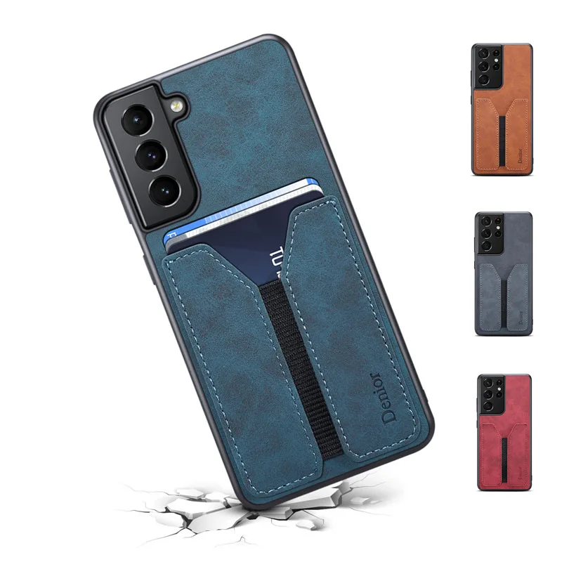 Phone Case For Samsung S22 S21 Plus Ultra Case Card Slot Pocket Mobile Smartphone Accessories Pu Leather Phone Cover Design