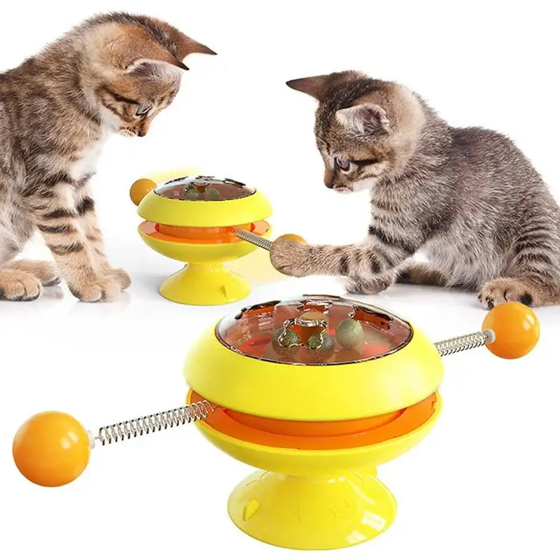 

Catnip Training Toy For Indoor Cat Windmill Interactive Cat Toy Catnip Spinning Ball Toy Funny Spinning Catnip Ball Pet Supplies