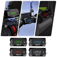 motorcycle accessoriesuniversal three in one motorcycle electronic clock thermometer voltmeter ip67 dust proof led watch digital