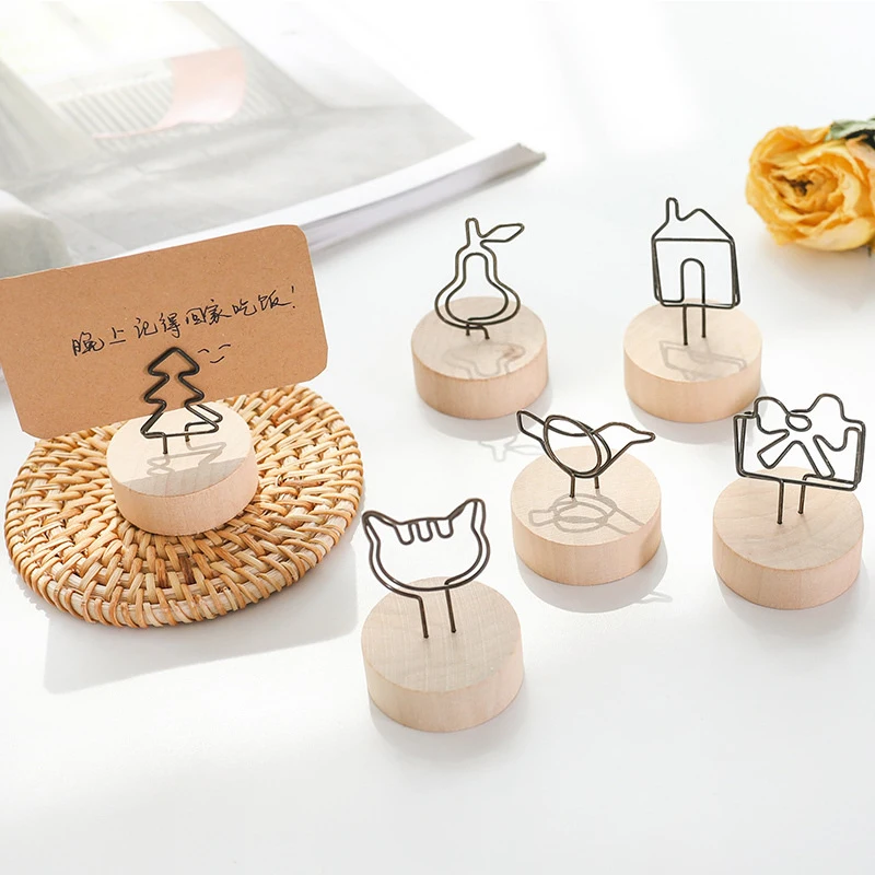 

Retro Cute Log Note Clips Photo Clips Message Clips Ornaments Home Decoration Decorative Durable Three-dimensional Clips