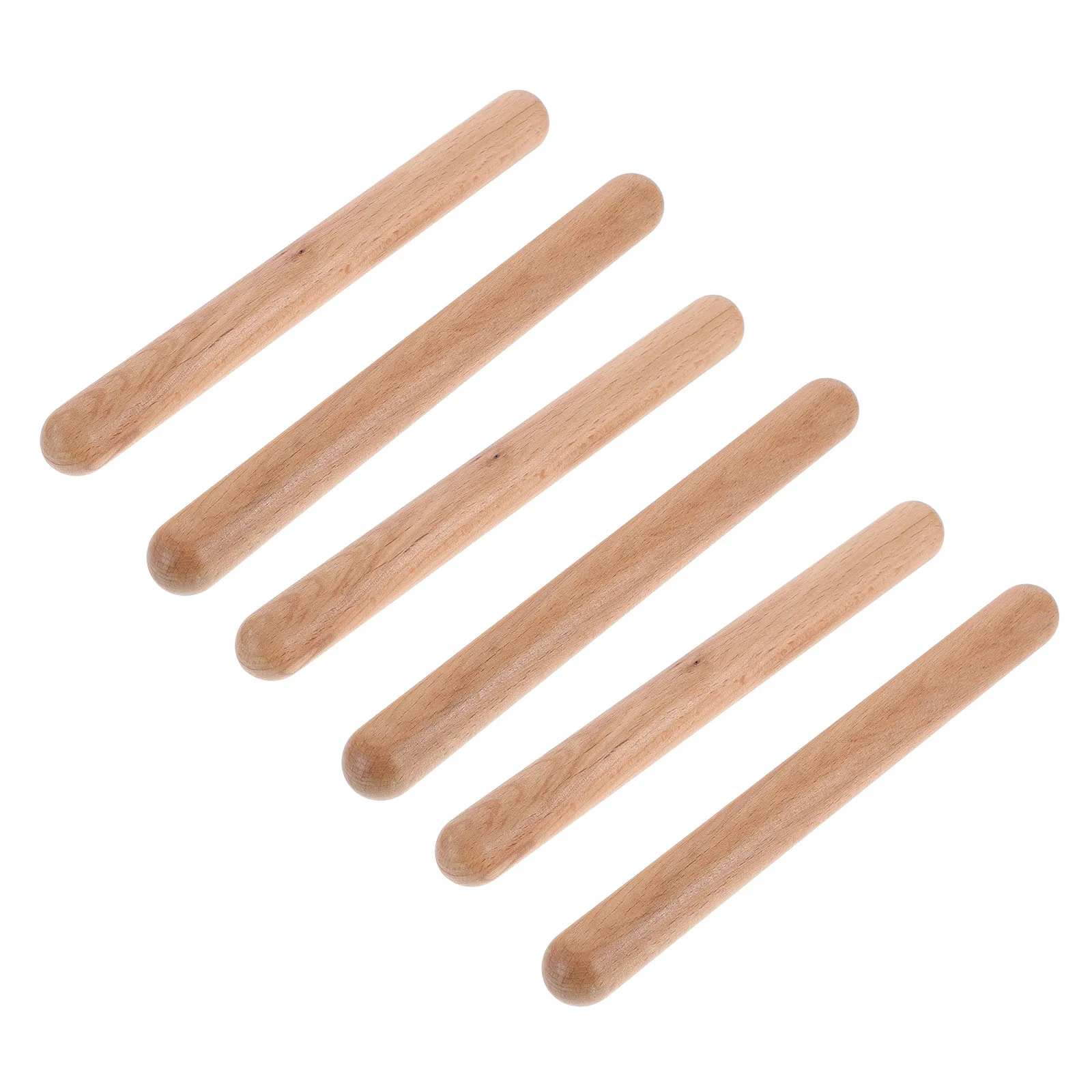 

3 Pairs Solid Hardwood Claves Percussion Instrument Rhythm Sticks for Kids Children Beginners