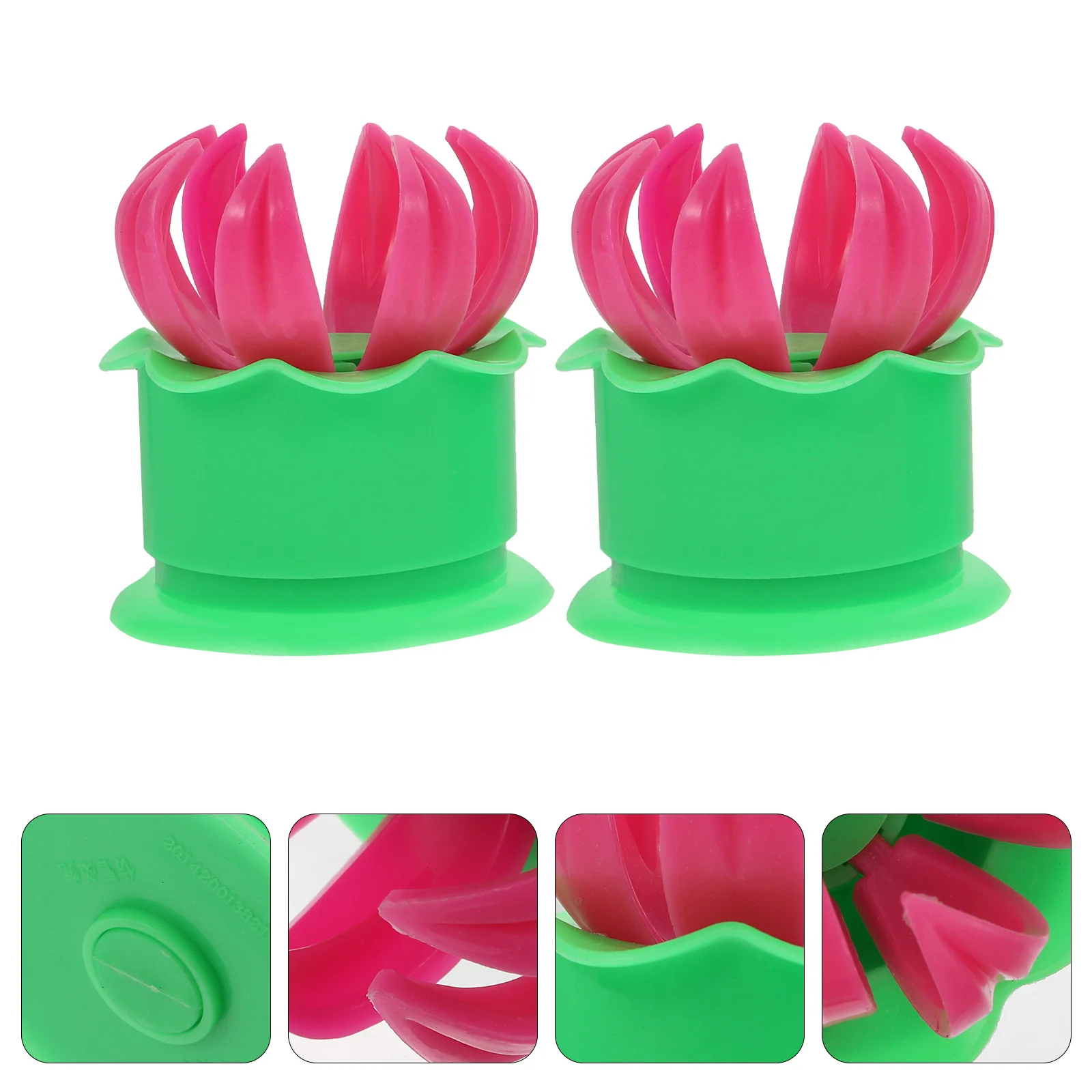 

2pcs Steamed Stuffed Bun Making Molds Steam Bun Dumpling Making Tools (Green)