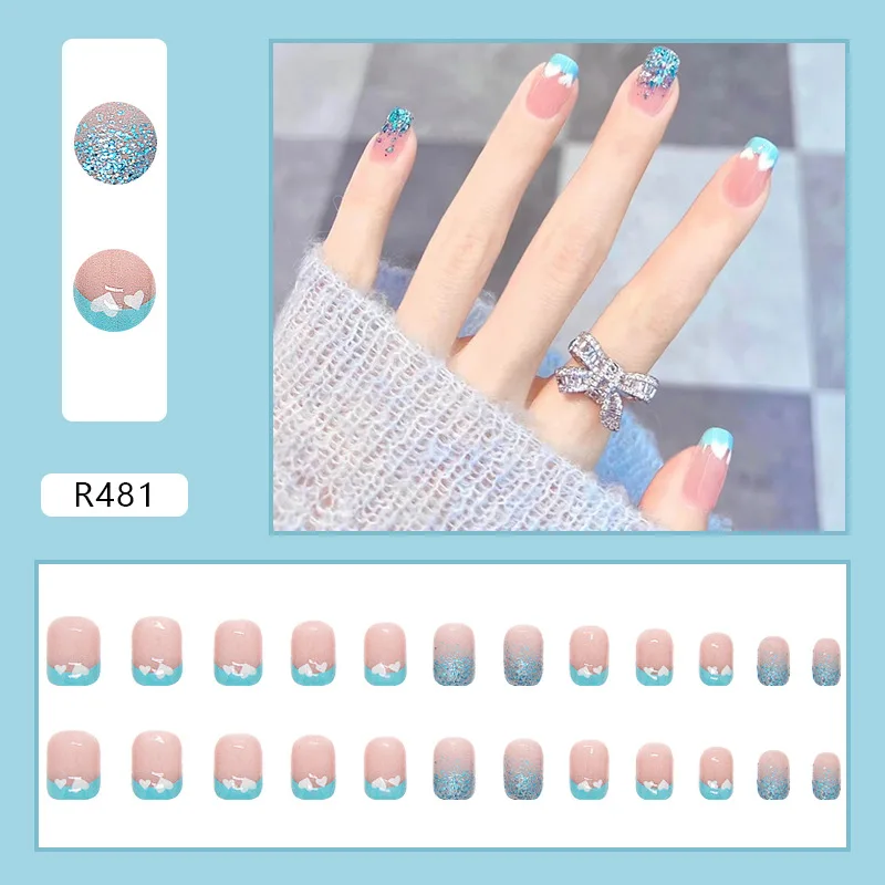 

Nail Art Patch One Second Wearable Nail Sticker Wearable Nail Art Patch Pure Desire Gradient Simple