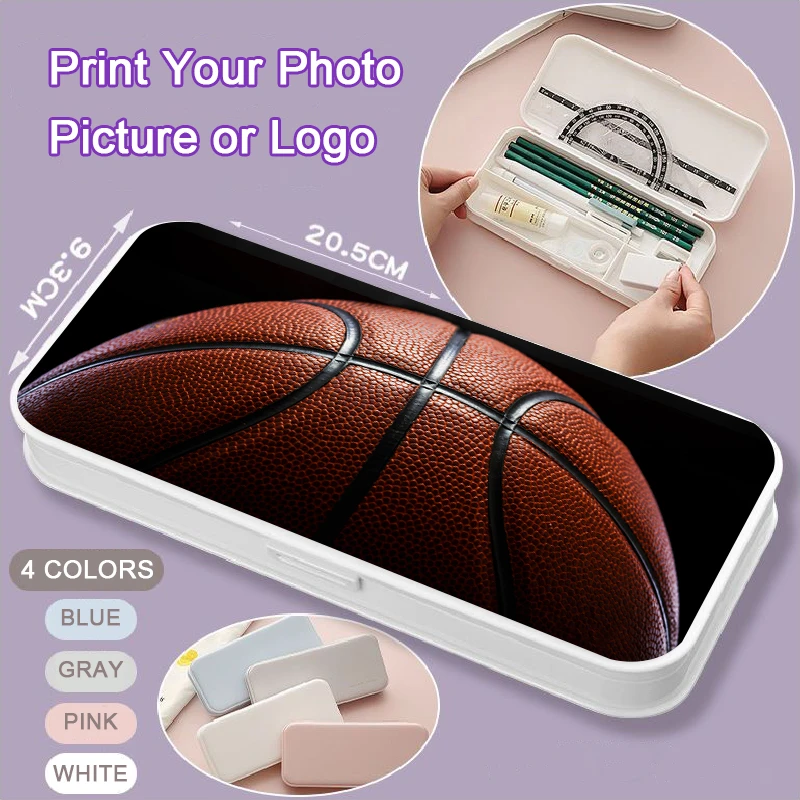 Case For Kids School With Boy Girl Photo Gifts Basketball Study Small Pen Box Suppliers Organizer Stationery