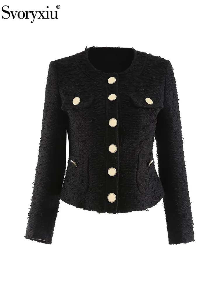 Svoryxiu модные подиумные осенне-зимние бежевые повседневные куртки женские тонкие