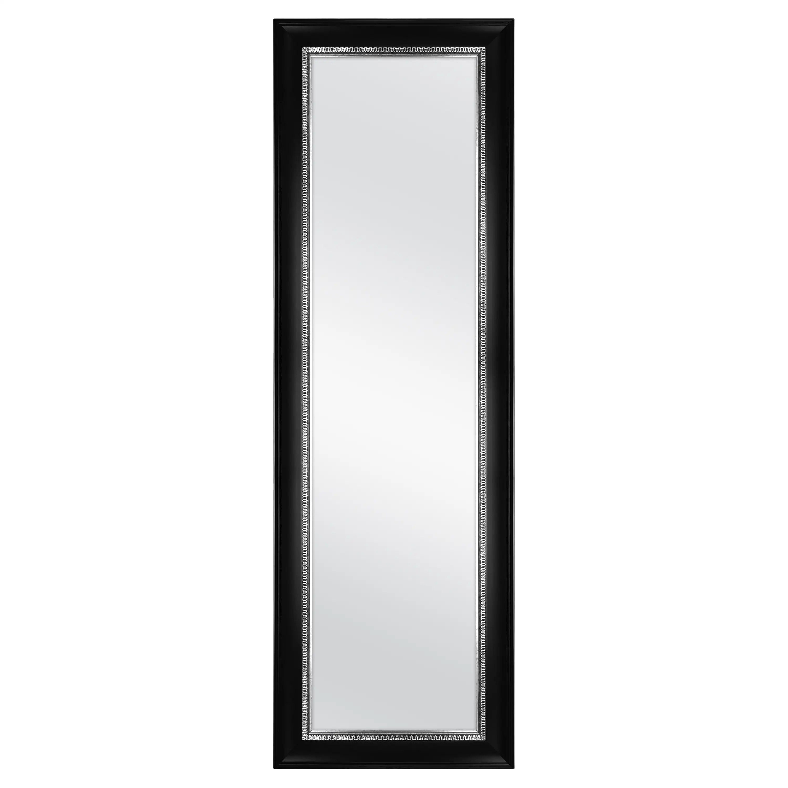 

Over-The-Door Mirror, Black With Pewter, 17" X 53"