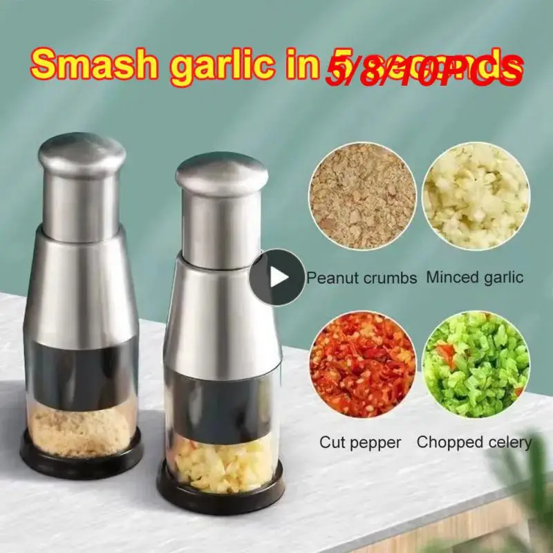 

Ручная измельчитель чеснока из нержавеющей стали, 5/8/10 шт.