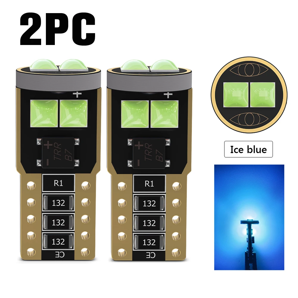 

2x W5W LED T10 LED Bulbs Canbus 2821 5w5 SMD For Car Parking Position Lights Interior Map Dome Lights 12V White Auto Lamp 6500K