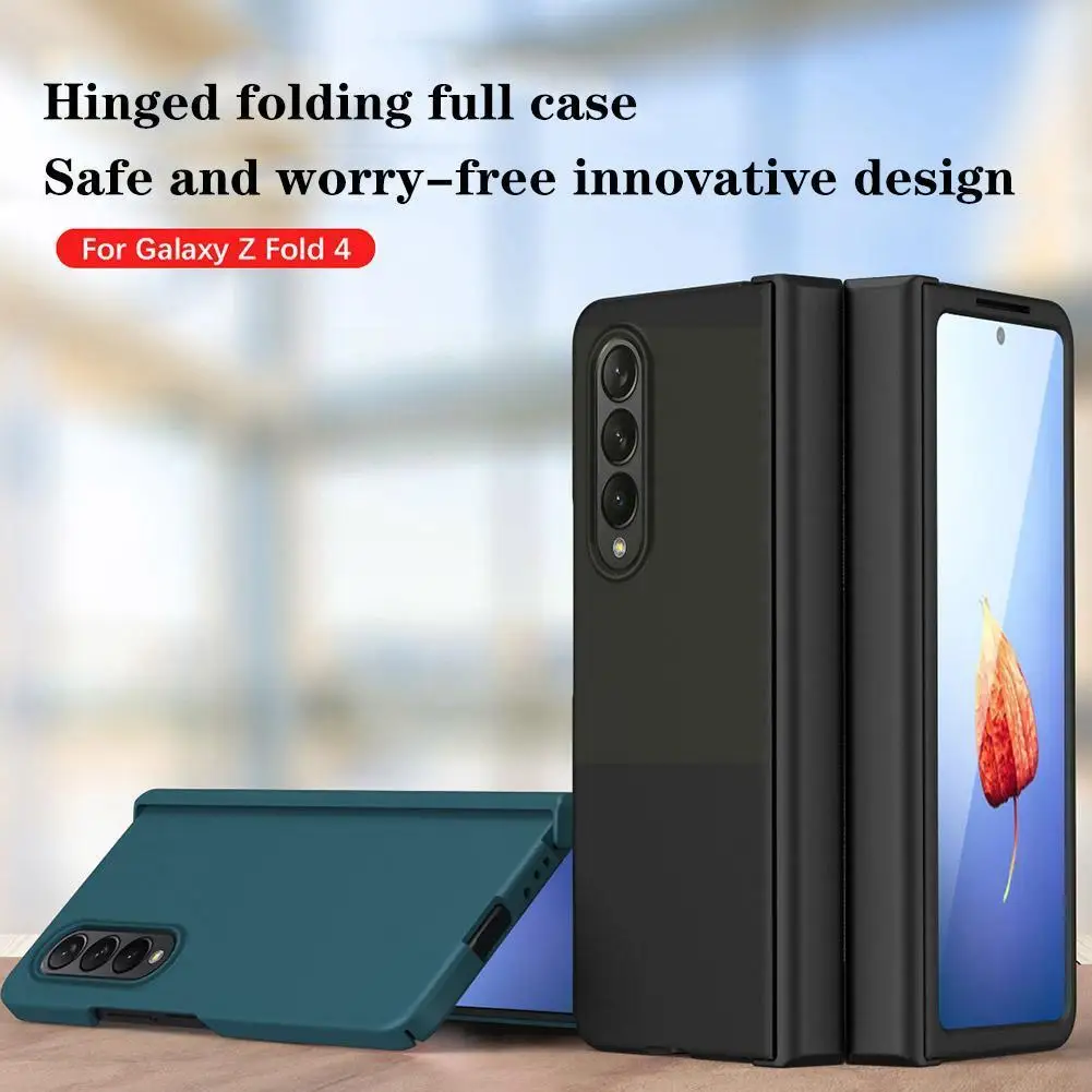 

Z Fold 4 Hinge Full Protection Case For Samsung Galaxy Z Fold 4 Plastic Phone Cover With Front Glass Shockproof Cover U8Y9