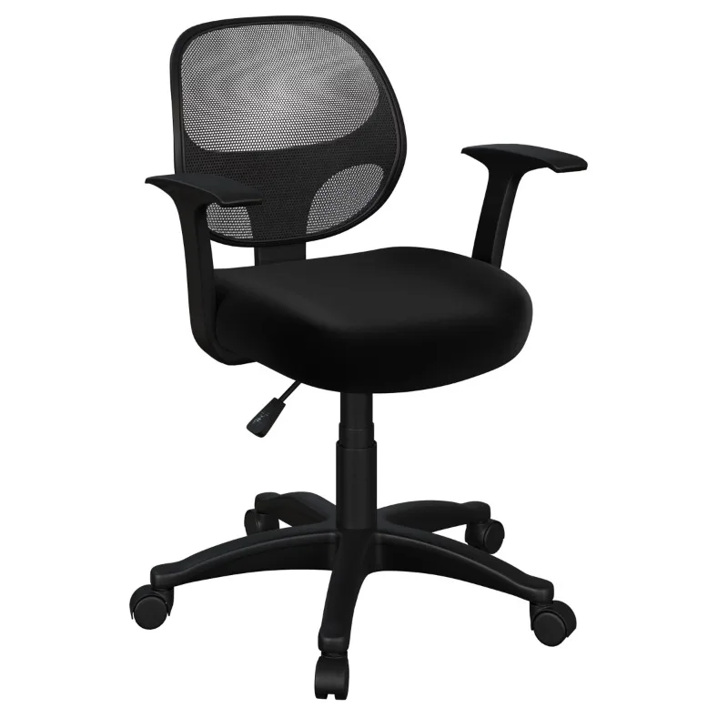 

Lavish Home Office Chair Adjustable Height with Wheels and Arms, Black pulley chair comfortable chair
