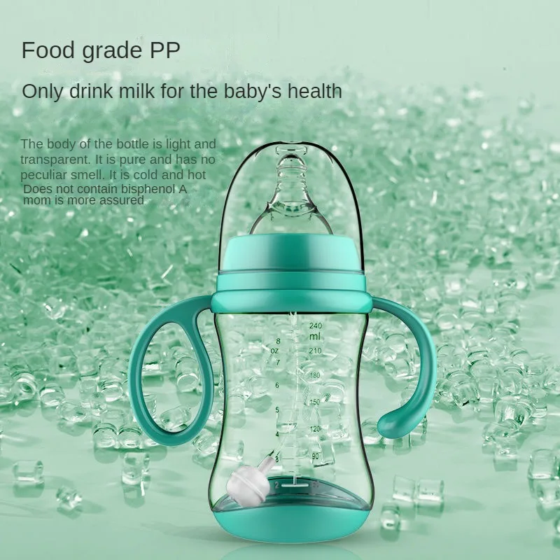 

Детские Силиконовые бутылочки для кормления, бутылочка для молока с соломинкой для младенцев, Детская Бутылочка для питья с защитой от горячего воздействия и ручкой