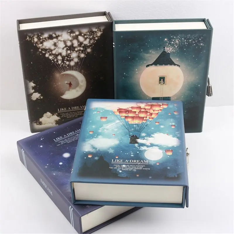 

B36C Vintage Lock Lock Planner Notebook Writing for Study Travel Work