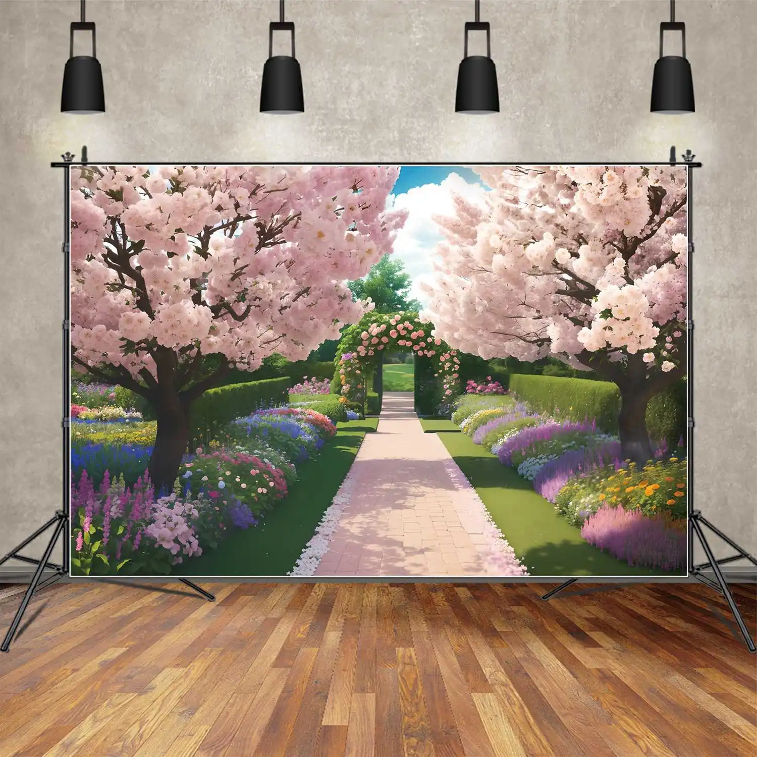 

Home Floral Garden Photography Backdrops Decorations Green Grass Field Customized Baby Photobooth Photo Backgrounds Props