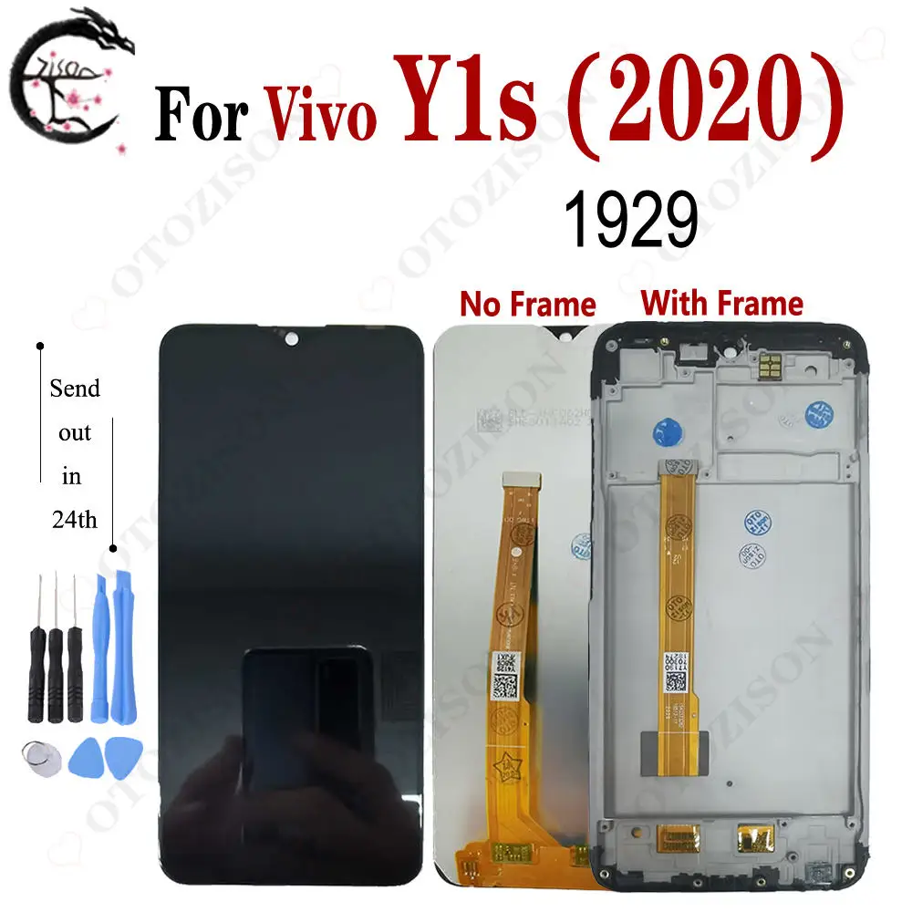ЖК-дисплей Y1s 1929 с рамкой для Vivo Y1s 2020, ЖК-дисплей, сенсорный экран, дигитайзер, датчик в сборе, замена для Vivo Y1s, ЖК-части