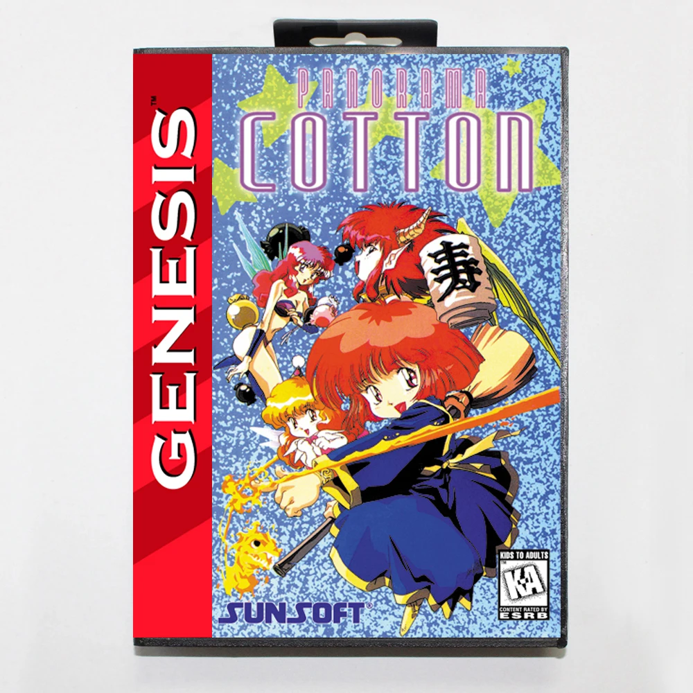 Игровой картридж Panorama Cotton MD с коробкой из США для 16-битной системы Sega Megadrive Genesis
