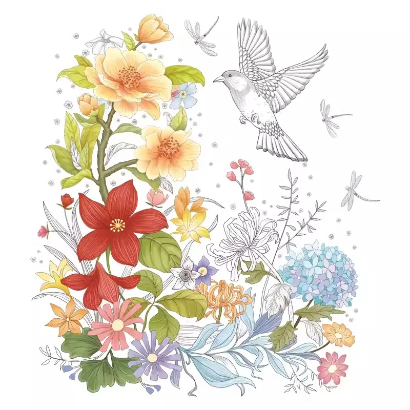 

Настенная наклейка PVC C209# Пасторальные цветы