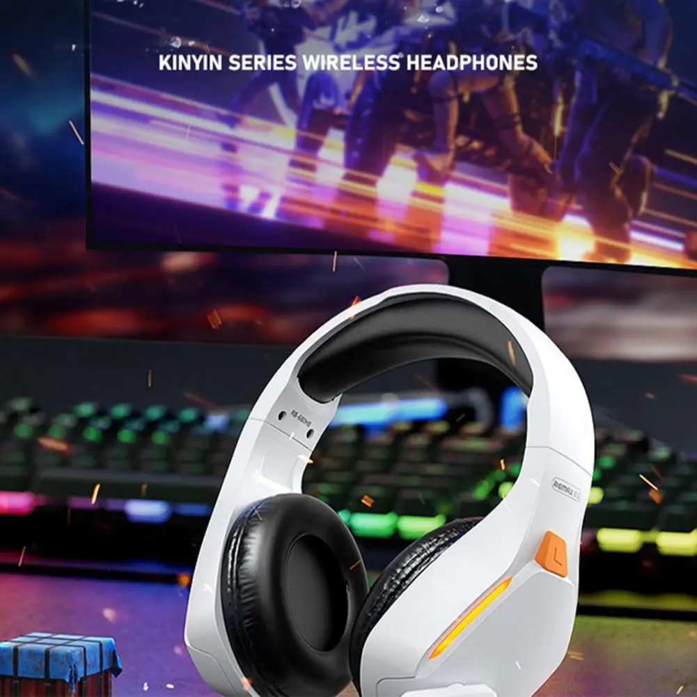 

Remax Rb-680hb Head-mounted Gaming Headphone With Microphone Wireless Bluetooth Noise Reduction Music Call Headset for Computer