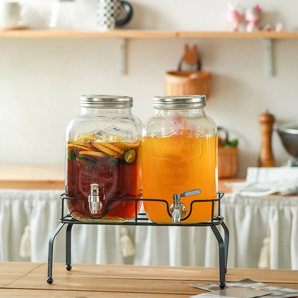 2 шт. стеклянный кувшин для сока из нержавеющей стали