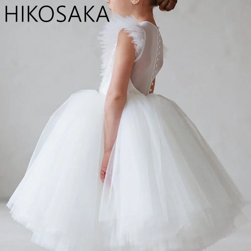 

Wedding Birthday Dresses For Girls 3-8 Years Elegant Party Sequins Tutu Christening Gown Kids Children Formal Pageant Clothes