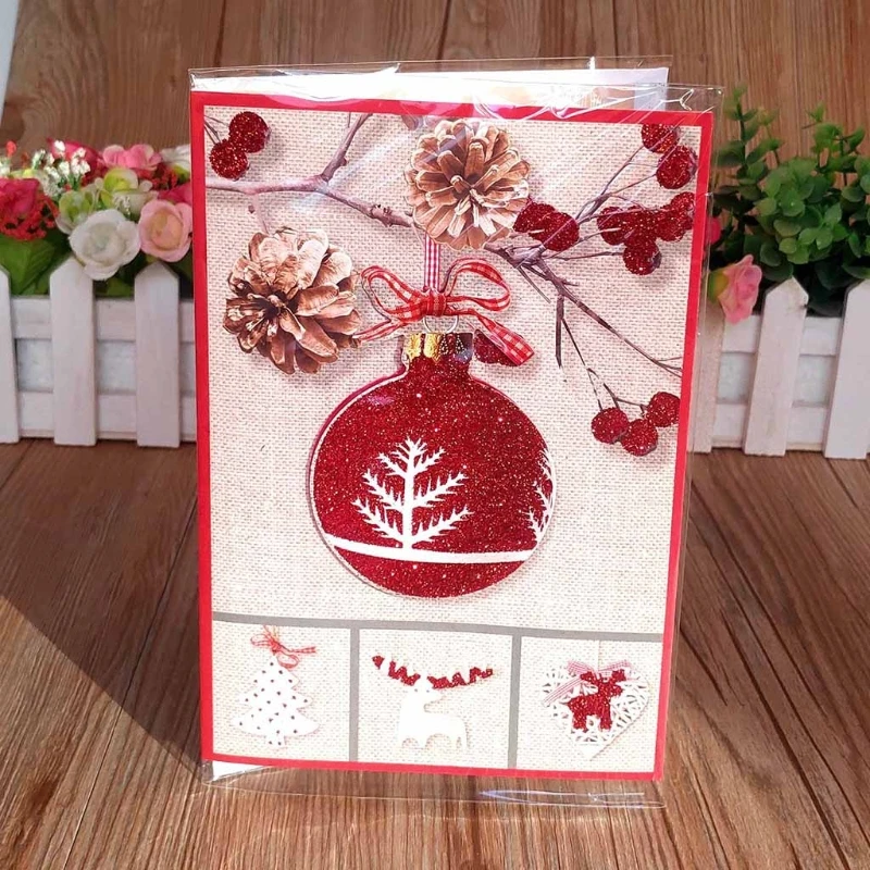 Поздравительная открытка с рождественскими мотивами 583B музыкальные открытки