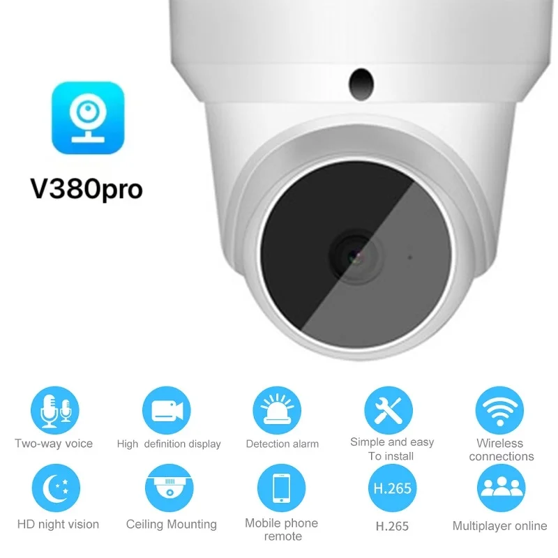 

V380 Pro APP Smart IP Camera HD 1080P Cloud Wireless Outdoor Automatic Tracking Infrared Surveillance Cameras With Wifi Camera