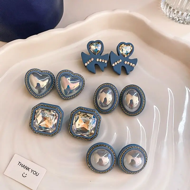 

Diamond pearl love VINTAGE EARRINGS personality trendy temperament Earrings Fashion high quality Earrings