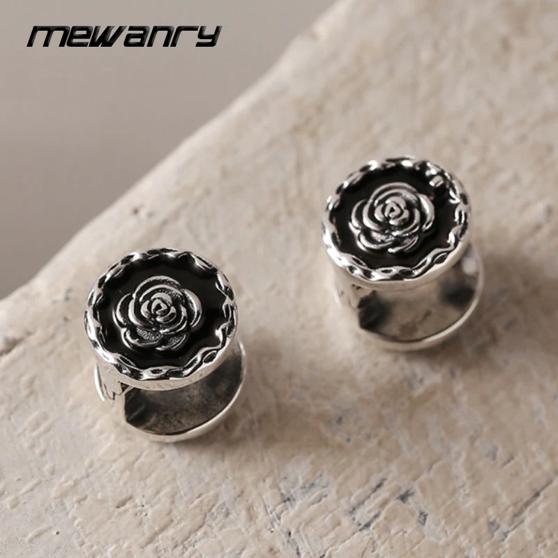 

Серьги Mewanry в виде розы для женщин, предотвращающие аллергию, винтажные, в стиле панк, простые, изысканные, Индивидуальные