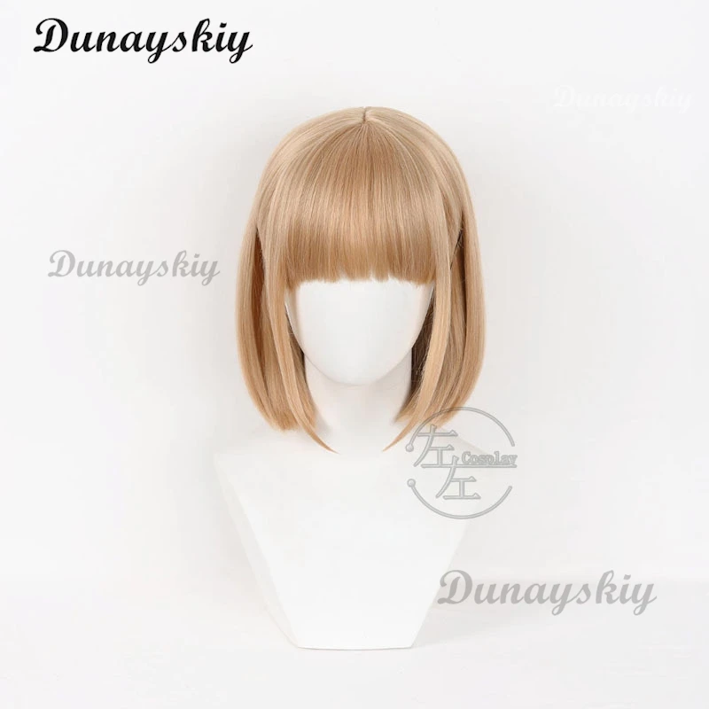 Аниме Blue Box Chinatsu Kano Hina Chono Косплей Парик Светло-коричневый Короткие волосы Розовый