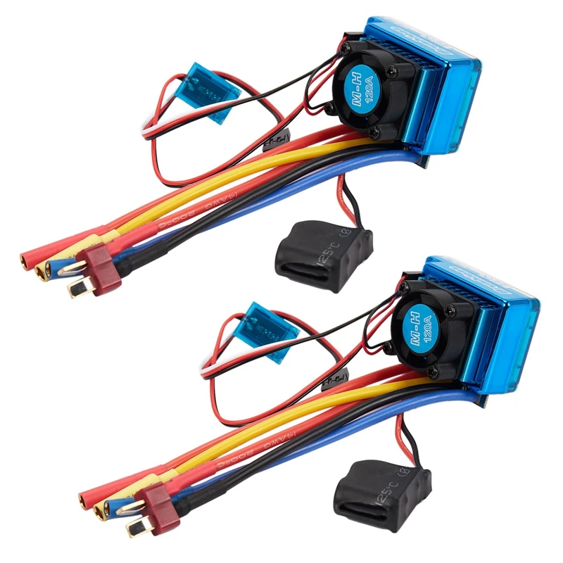 

2X 1:10 Car Bl3650 3900Kv Brushless Motor 120A Waterproof Brushless Esc For 1/10 Rc Car