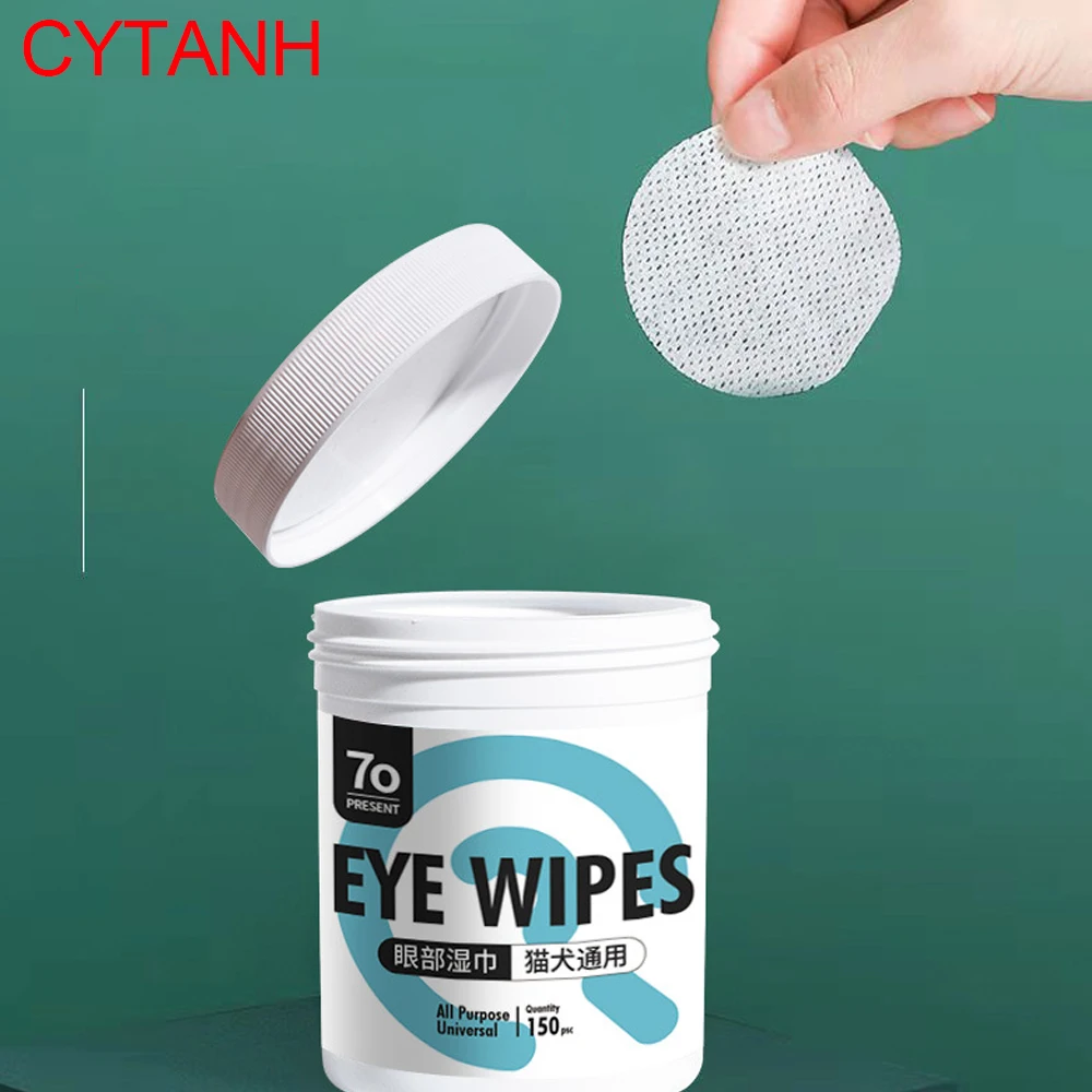 

Dog Cleaning Pet Paper Towels Eye Wet Wipes Cat Tear Stain Remover Soft Non-intivating Cleaning Wipes Grooming 150pc Supplies