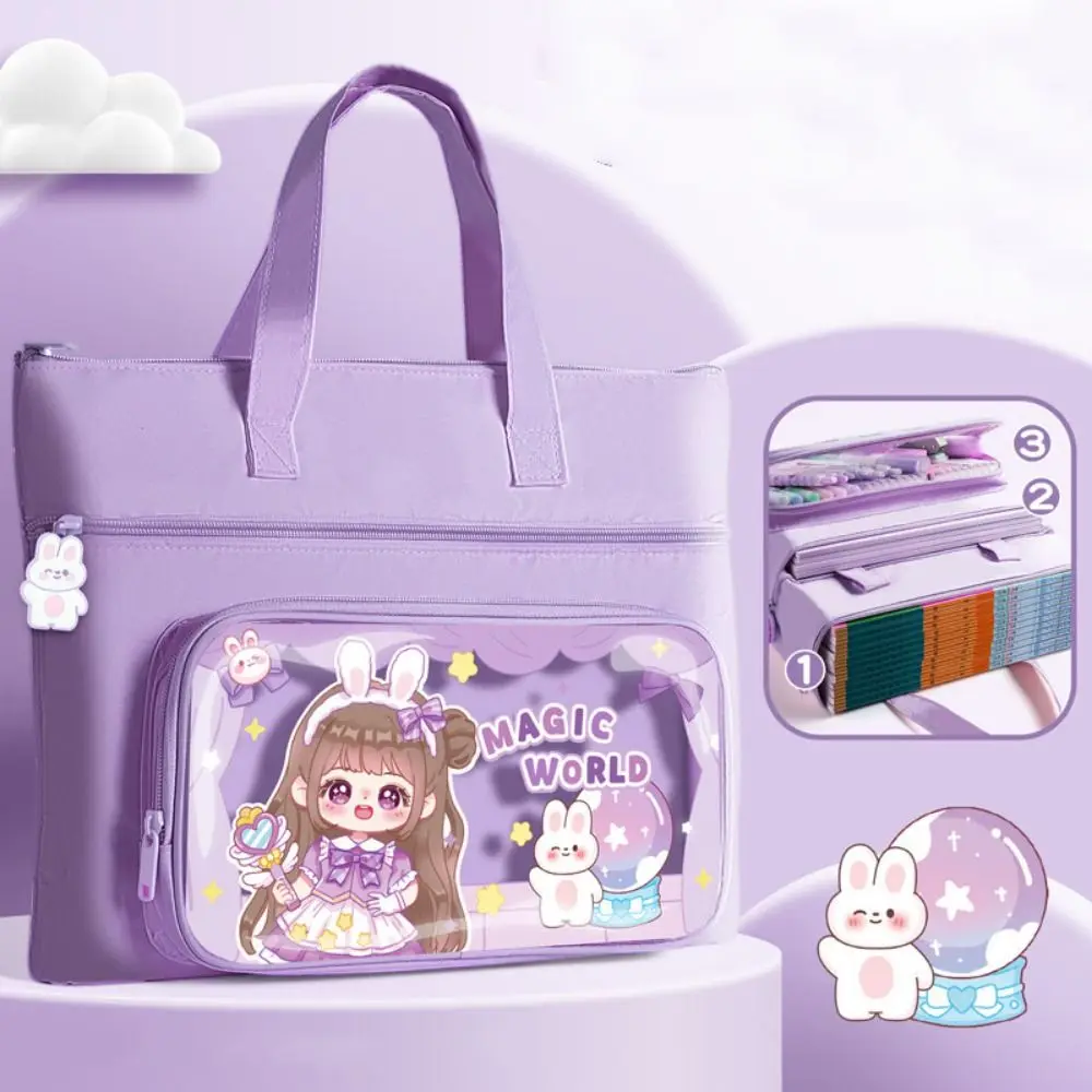 Kawaii Capybara Tote школьная сумка мультфильм ручная учебная с капибарой холст ручкой a4