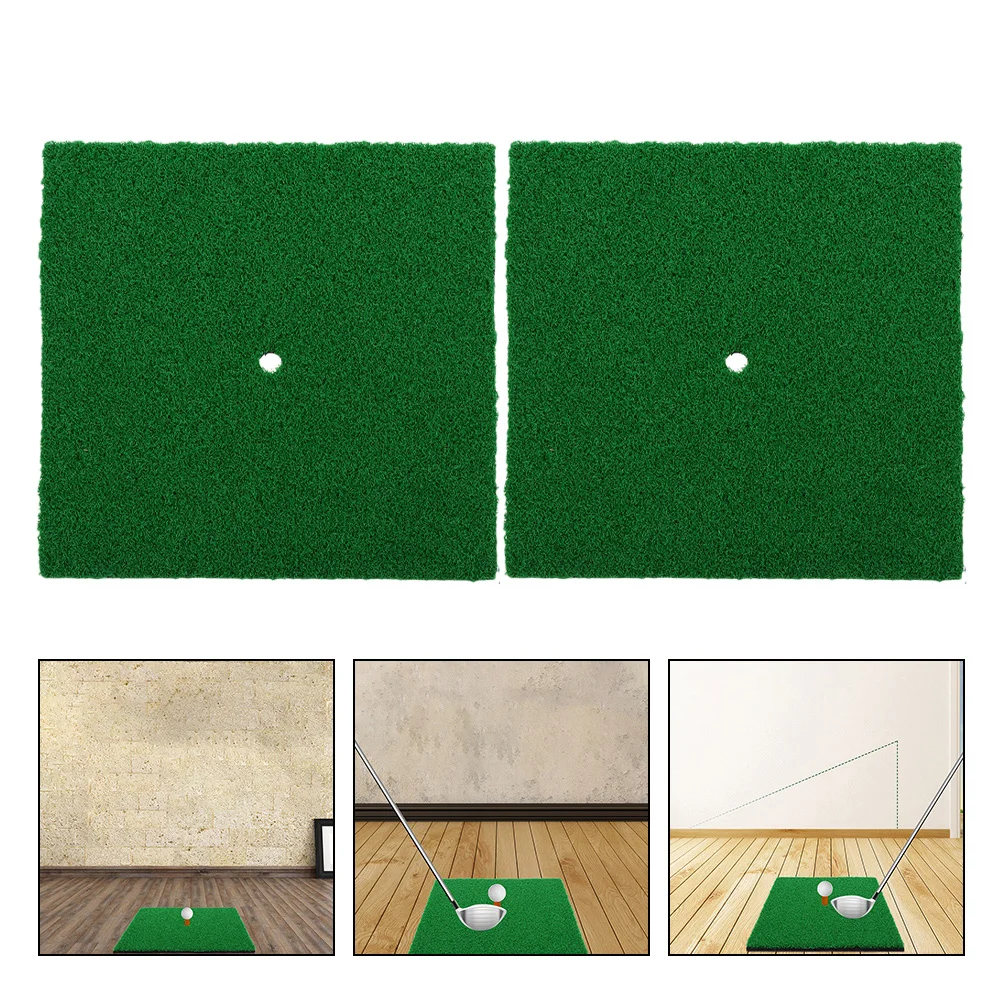 

2pcs Golfs Hitting Pad Indoor Golfing Practice Mat Golfs Training Tools