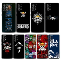japanese anime one piece logo phone case for samsung a01 a02 s a03s a11 a12 a21s a32 5g a41 a72 5g a52s 5g a91 s soft silicone