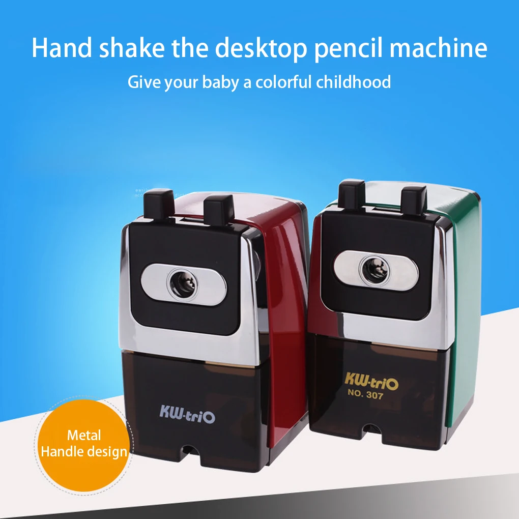 

8mm Hand-crank Sharpener with Dust Bin Office Students Artist Manual Pencil Sharpening Tool Sharpeners Stationery