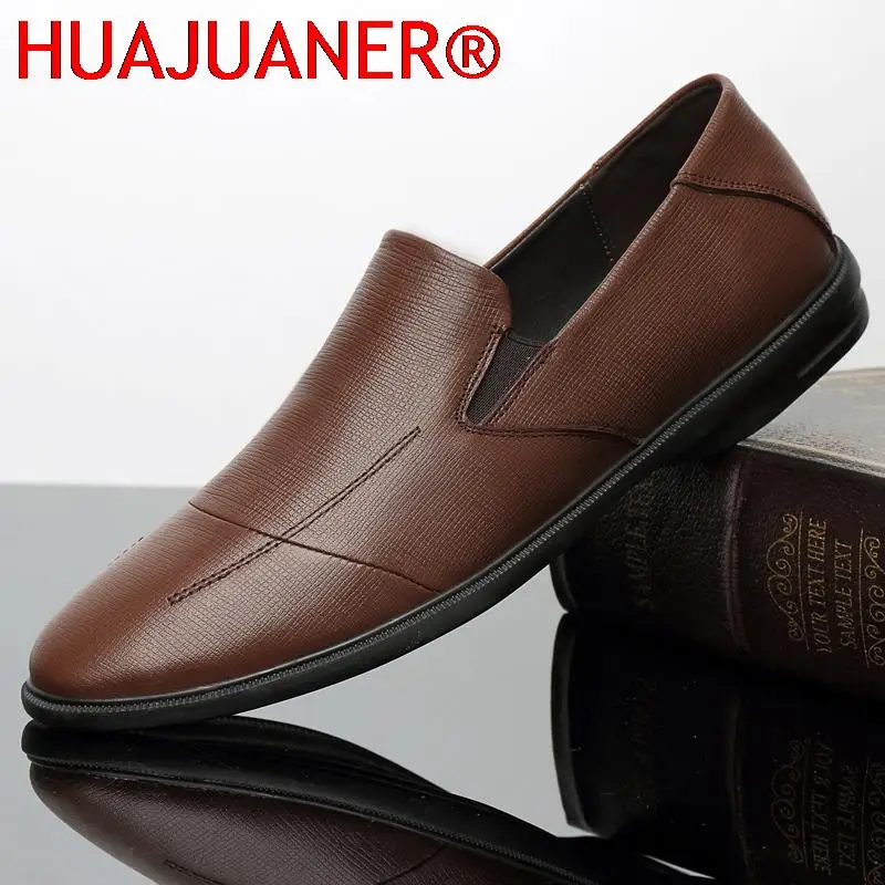 

Men Genuine Leather Casual Shoes Luxury Brand Men's Shoes Handmade Mens Loafers Business Oxford Shoes Men Formal Dress Footwear